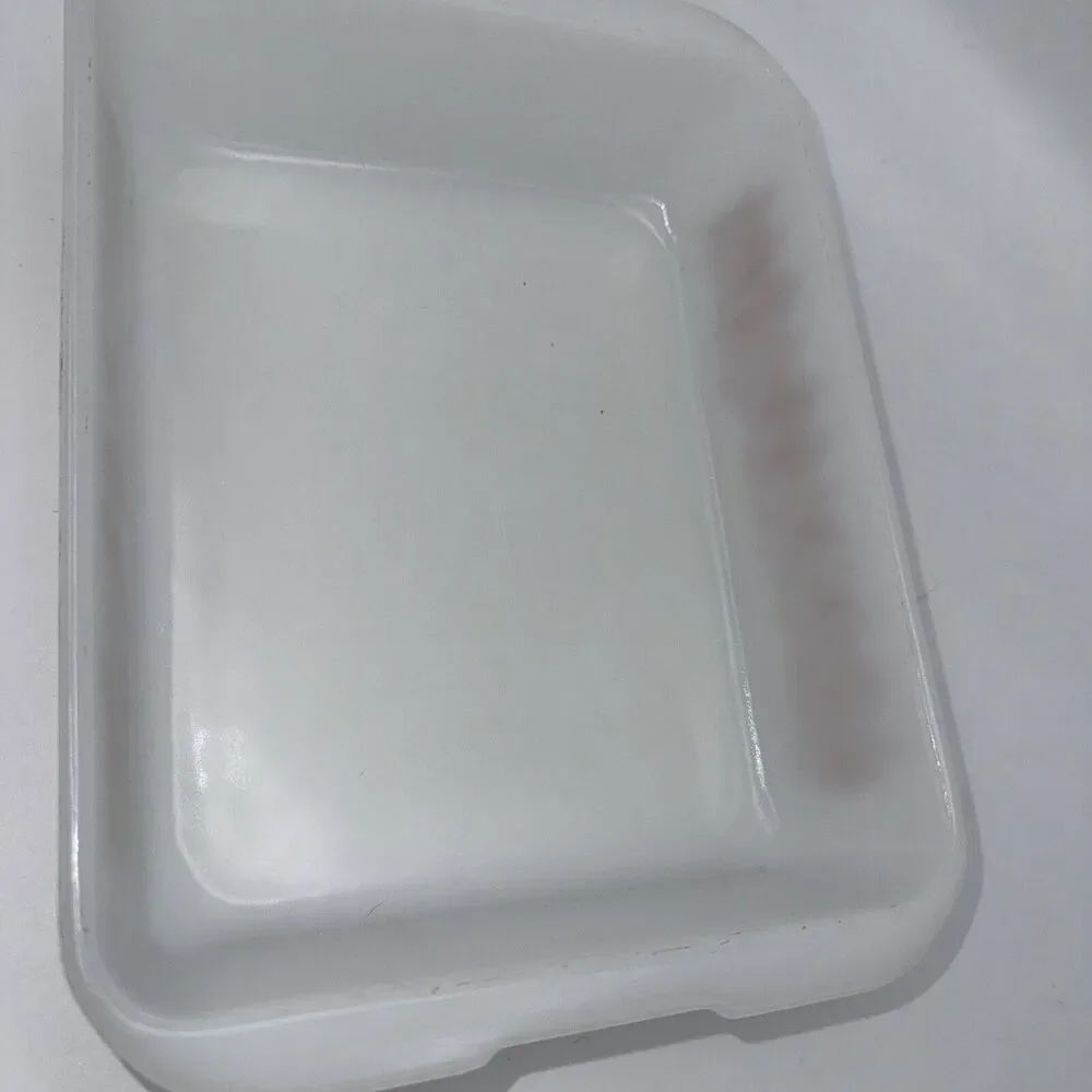 VTG White Ceramic Baking‎ Dish with Copper Wheat Pattern Farmhouse Kitchen Decor